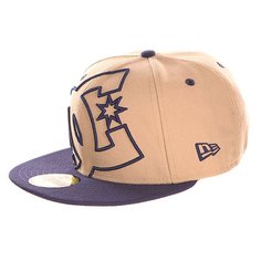 Бейсболка с прямым козырьком DC Coverage Hats Khaki/Navy