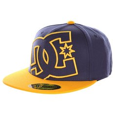 Бейсболка с прямым козырьком DC Ya Heard Blue Iris/Lemon Chro