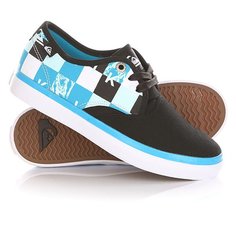 Кеды кроссовки низкие детские Quiksilver Shore Break Delux Black/Blue/White