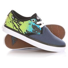 Кеды кроссовки низкие детские Quiksilver Shore Break Delux Blue/Green/White