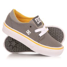 Кеды кроссовки низкие детские DC Trase Tx Tod Grey/White/Yellow