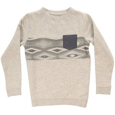 Толстовка свитшот детская Quiksilver Strangencrewyth Light Grey Heather