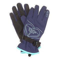 Перчатки сноубордические женские Roxy Popi Gloves Blue Print