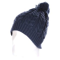 Шапка с помпоном Quiksilver Planter Beanie Dark Denim