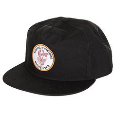 Бейсболка с прямым козырьком Quiksilver The Times Black