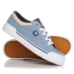 Кеды кроссовки низкие женские DC Danni Tx Se Blue/White/Orange
