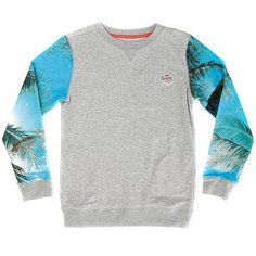 Толстовка свитшот детская Quiksilver Grabangoyouth Light Grey Heather