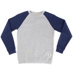 Толстовка свитшот детская DC Rebel Cre Ragby Grey Heather