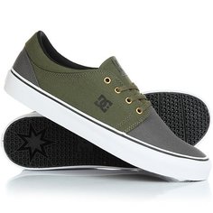 Кеды кроссовки низкие DC Trase Tx Real Grey/Black/Green