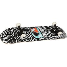 Скейтборд в сборе Quiksilver Zebra Tango White/Black 32 x 8 (20.3 см)