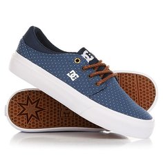 Кеды кроссовки низкие женские DC Shoes Trase Tx Se Blue/Brown/White