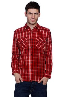Рубашка в клетку Independent Control Button Up Red/Navy/White
