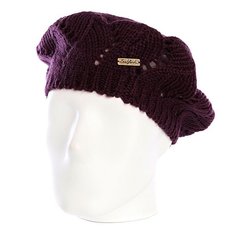 Шапка вязаная женская Zoo York Pointelle Beret Potent Purple