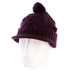 Шапка с помпоном женская Zoo York Lace Knit Cable Hat Potent Purple