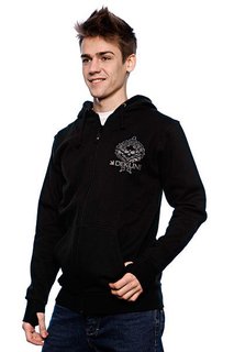 Толстовка Dekline Adams Skull Fleece Black/Grey