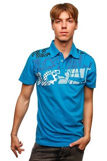 Футболка Поло Globe Motown Polo Ocean Blue