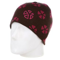 Шапка женская Animal Finch Print Beanie Slate Brown