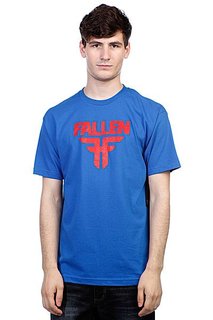 Футболка Fallen Insignia Logo Royal Blue/Blood Red