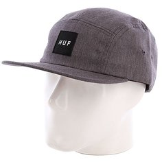 Бейсболка пятипанелька Huf Core Box Logo Volley Heather Gray