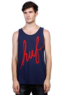 Майка Huf Scripttank Navy