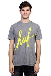 Футболка Huf Script Tee Gray Heather