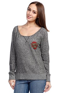 Свитер женский Santa Cruz Vintage Dot Wideneck Crew Black Heather