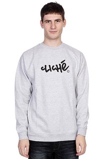 Толстовка Cliche Handwritten Classic Crew Athletic Heather/Black