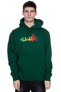 Кенгуру Cliche Handwritten Gradient Pullover Dark Green/Rasta