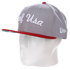 Бейсболка New Era Huf Usa NewEra Gray/Red