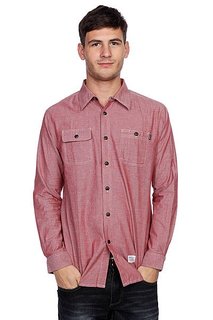 Рубашка Huf Marshall Chambray L/S Shirt Brick