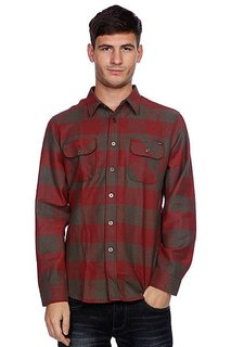 Рубашка в клетку Huf Thompson Buffalo Flannel Dusty Olive/Maroon