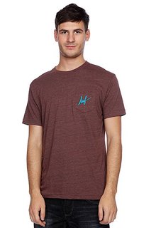 Футболка Huf Small Script Pocket Tee Brown Heather