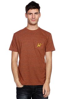 Футболка Huf Small Script Pocket Tee Burnt Orange