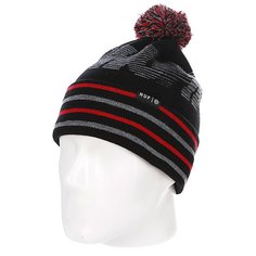 Шапка с помпоном Huf 10K Beanie Black