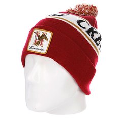 Шапка с помпоном Huf Domestic Beanie Red