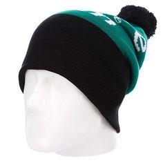 Шапка с помпоном Diamond I Am Fold Beanie Black/Green