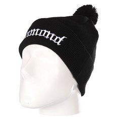 Шапка с помпоном Diamond Diamond4Life Fold Beanie Black