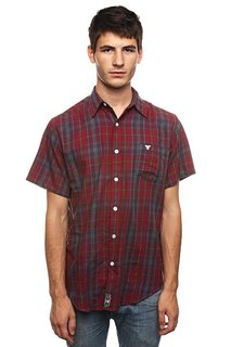 Рубашка в клетку Fallen Richmond Button Up Burg/Blue