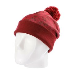 Шапка с помпоном Flat Fitty Fads Die Young Cuff Maroon/Red