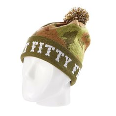 Шапка с помпоном Flat Fitty Ftfy Olive Camo