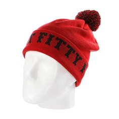 Шапка с помпоном Flat Fitty Ftfy Red