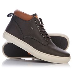 Кеды кроссовки высокие British Knights Wood Dark Grey/Cognac