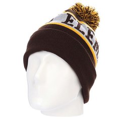 Шапка с помпоном Element Fairfax Beanie Dark Brown