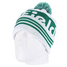 Шапка с помпоном Penfield Sanford/Logo Bobble Beanie Green