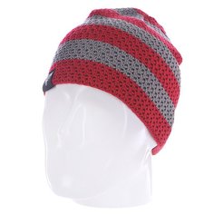 Шапка Fallen Buffalo Striped Knits Beanie Grey/Oxblood