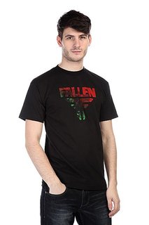 Футболка Fallen Insignia Logo Black/Red/Green Acid