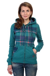 Толстовка женская Zoo York Wilderness Plaid Hoodie Everglade/Heather