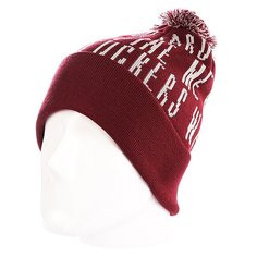 Шапка с помпоном K1X Ball So Hard Bommel Beanie Burgundi