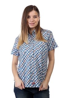 Рубашка в клетку женская Dickies Enid Short Sleeve Shirt Indigo Blue