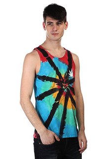 Майка Huf Leaves Tie Dye Tank Black Wash